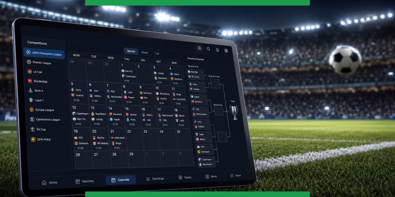 Unde găsesc calendarul competițional pentru meciurile de fotbal?